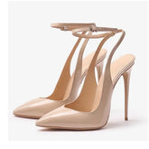 Patent Leather One word buckle Sandals