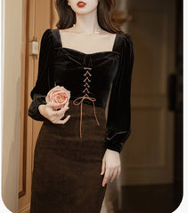 Conjunto Dark Academia de 2 piezas Darkening Night