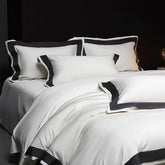 4Pcs Premium 1000TC Egyptian Cotton Solid Color Hotel Style Wide Edge Bedding Set