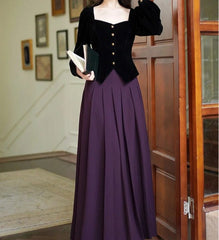 Conjunto de vestido vintage de Levia Dark Academia