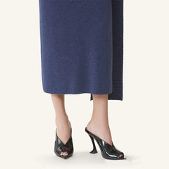 fish mouth slim fit high-heeled slippers