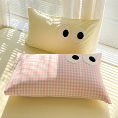 Japanese Plaid 3/4PCS Duvet Cover Set All Seasons Bedding Set
