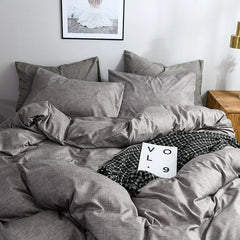 2/3pcs Solid Color Duvet Cover Set Super Soft Queen King Size Bedding Sets