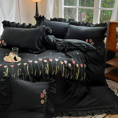 3/4Pcs Ruffle Bedding Set