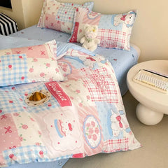 Ins Cream Bedding Set
