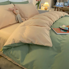 1 Pc Housse De Couette 220x240 White Gray Color Duvet Cover Double Size Funda Nordica Cama 150 Queen/King Size Bed Cover