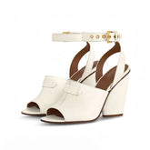 white Peep toe Sandals
