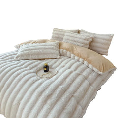 Artificial Rabbit Velvet 4pcs Bedding Set