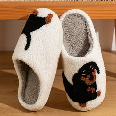 Cozy Dog Pattern Indoor Slippers