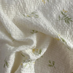 3/4Pcs Skin-friendly Soft Pleated Yarn Bedding Set