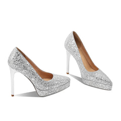 Pointed to Platform paillette Pumps