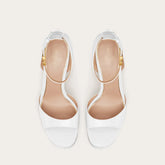 White Round toe Waterproof platform Super high Heel
