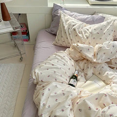 Cute Duvet Cover Set Flat Sheet Pillowcase No Filler Fashion Twin Double Queen Size Kids Adult 2024 Bedding Linens