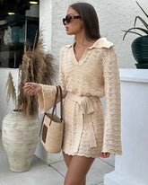 Noemi V Neck Hollow Out Dress