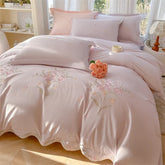 Floral Embroidery 100% Cotton Luxury Bedding Set