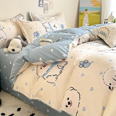 Pink Flowers Bedding Set
