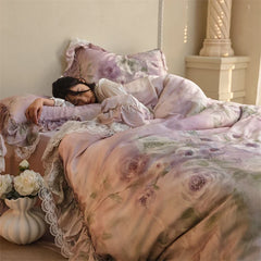 Luxury French Vintage Floral Lyocell Bedding Set