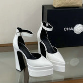 Pointy Water-Proof Platform Chunky Heels