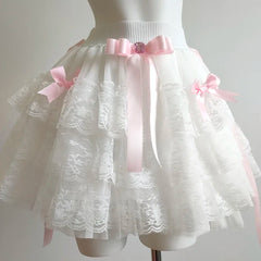 Candy Dance – Coquette-Minirock mit Spitzenschleife