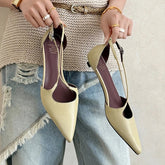 sheepskin pointed low Heel