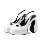 Cow patent leather Platform Sandals