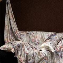 Luxury Flowers Jacquard 1000TC Egyptian Cotton Soft Silky Bedding Set