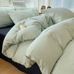 Soft Queen Duvet Cover Set 4pcs King Size Soft Comfortable Double Bedding Set