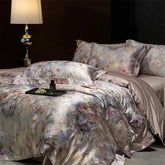 Luxury Flowers Jacquard 1000TC Egyptian Cotton Soft Silky Bedding Set