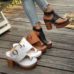 Vintage Peep Toe High Heels