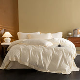European Luxury Jacquard Ice Silk Duvet Cover Set Fashion Bow Pattern Queen King Bedding Set