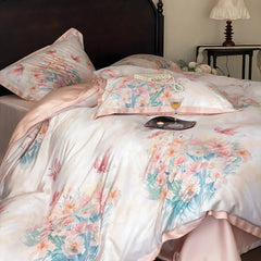 600TC Lyocell Soft Silky Cooling Summer Luxury Bedding Set