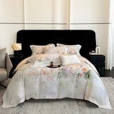 1000TC Egyptian Cotton Blooming Flowers Prints Luxury Queen King Size Bedding Set