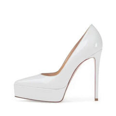 White Patent Leather Pumps