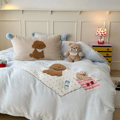 Milk Velvet Autumn Winter Warm Bedding Set