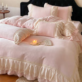 French Lace Ruffles Princess Style Bedding Set