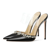 Autumn French Baotou Cool Slippers Niche Design Sexy Nude Temperament High Heels