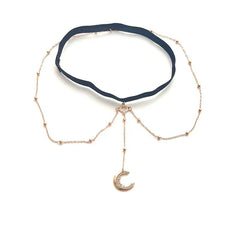 Moon Charm Adjustable Elegant Rhinestone Jewelry