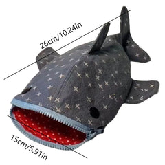 Deep Blue Shark Zipper Pencil Case