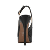 White Cowhide Platform Sandals