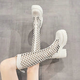 Female Breathable Hollowed Out Mesh Boots