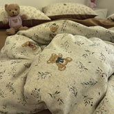 Boys Girls Duvet Cover Set with Zipper Ins Cute Cartoon Bed Flat Sheet Pillowcases No Filler Twin Queen Size Fashion Bedding Set