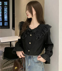 Camisa romántica oscura Alexia