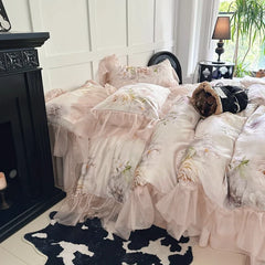 Rose Flower Print Bedding Set