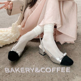 sheepskin Mixed Colors bowknot word-cingulate Sandals