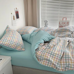 Japanese Plaid Bedding Sets