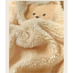 Cartoon Embroidered Plush 4pcs Bedding Set