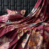 Premium 1000TC Egyptian Cotton Blooming Flowers Digital Printing Bedding Set