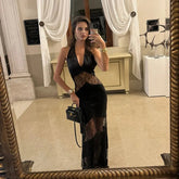 Santana See Through Halter Neck Dress