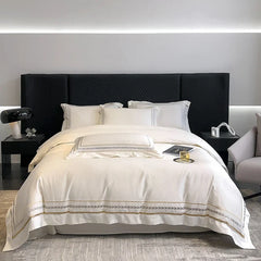 100% Egyptian Cotton Luxury Embroidery Hotel Style Bedding Set