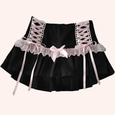 Wonderpetal Pink Ribbon Coquette Minirock